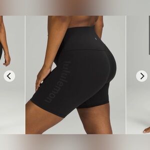 Lululemon Align High Rise short 8” with Logo - size 12
